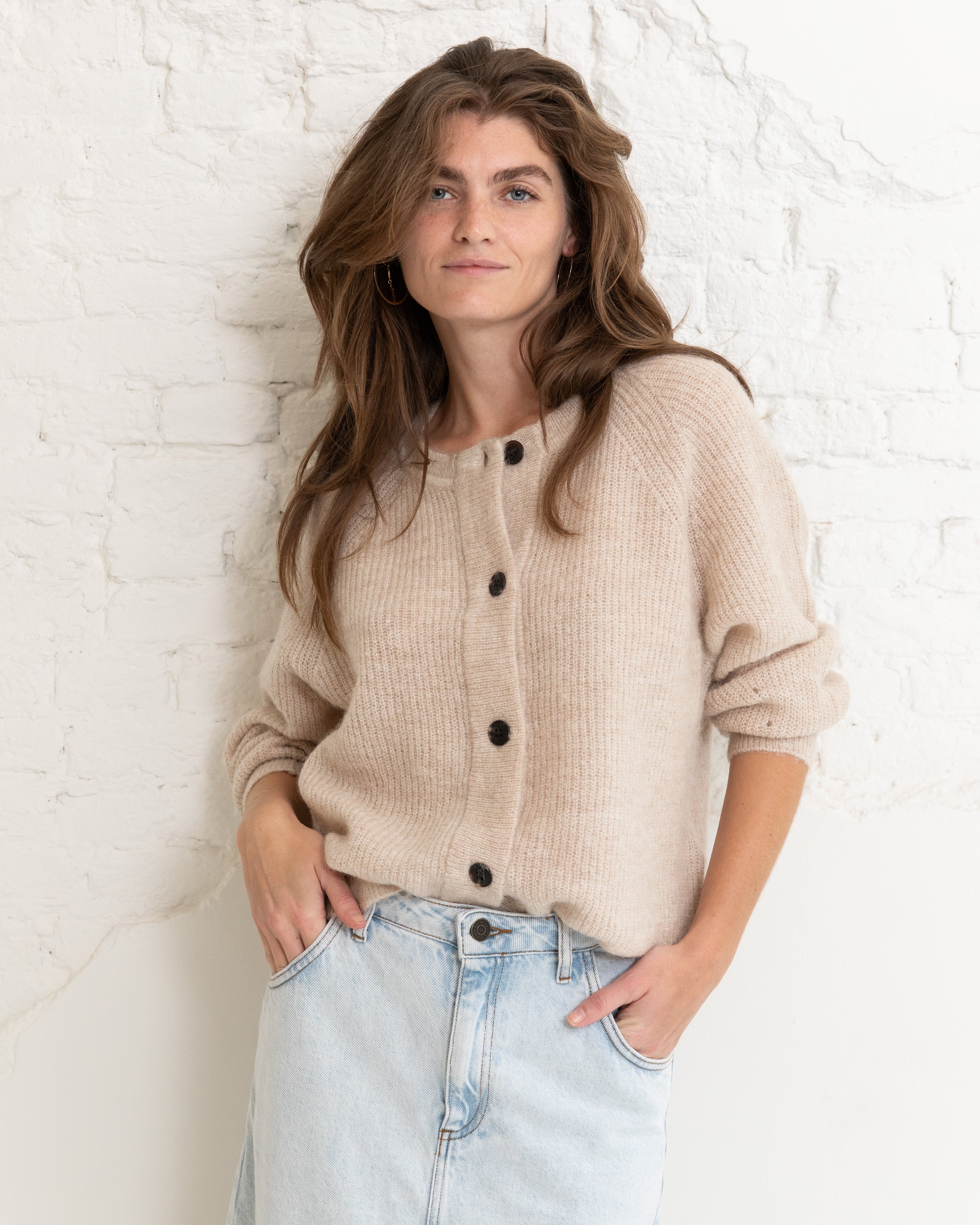 Lulu cardigan - Birch melange