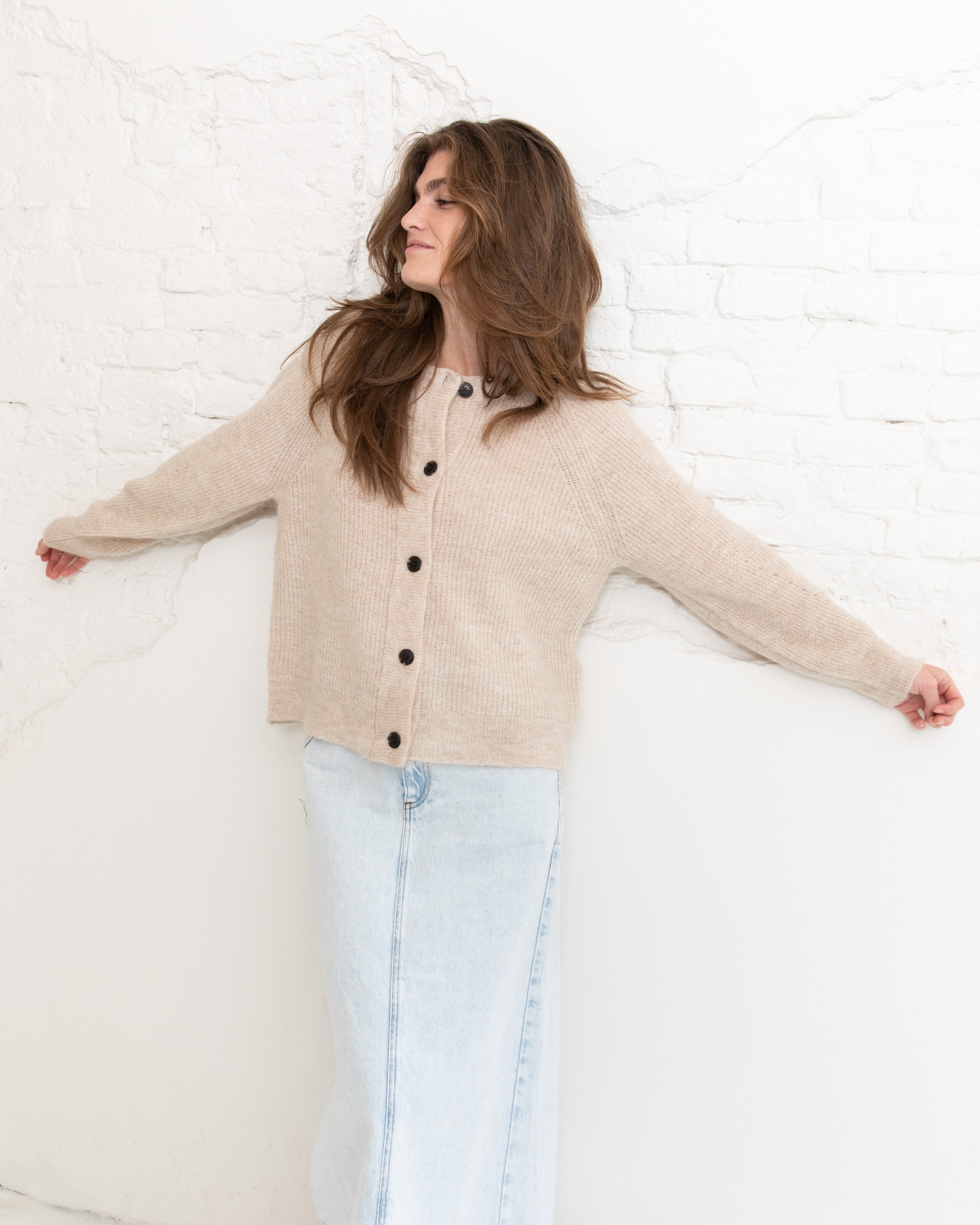 Lulu cardigan - Birch melange
