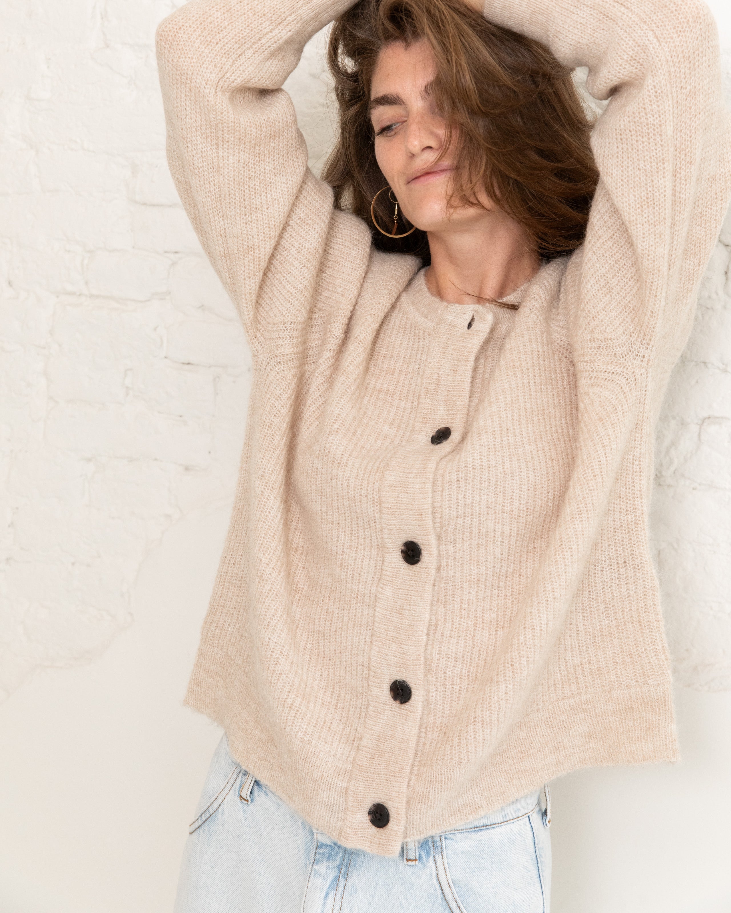 Lulu cardigan - Birch melange
