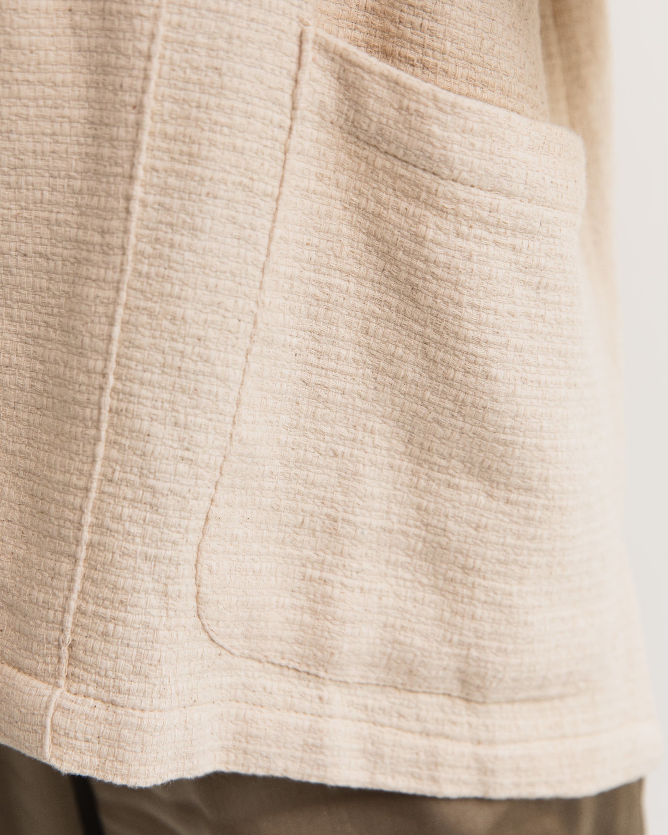 Woven cotton kimono - Natural