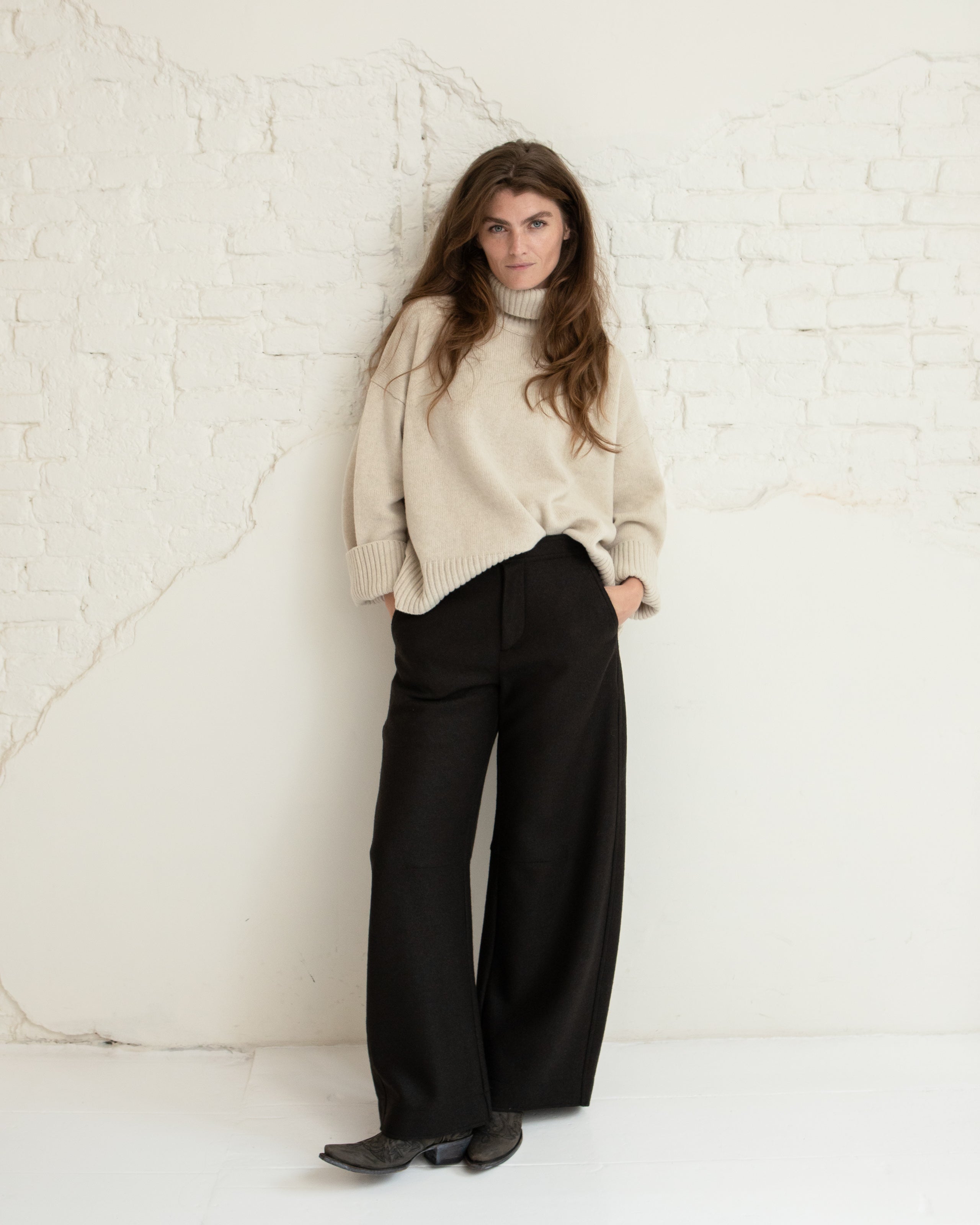 William knit - Ecru chine