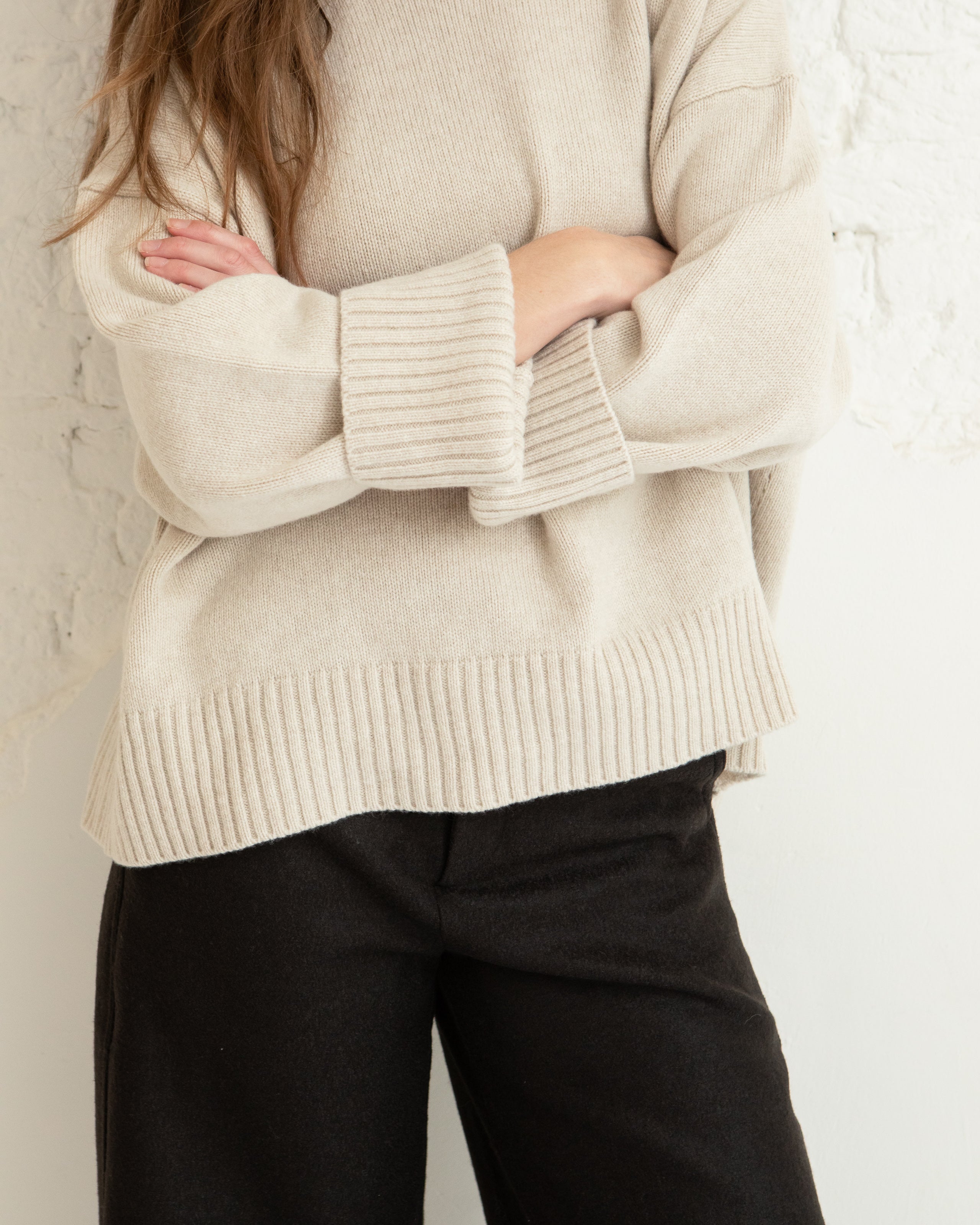 William knit - Ecru chine