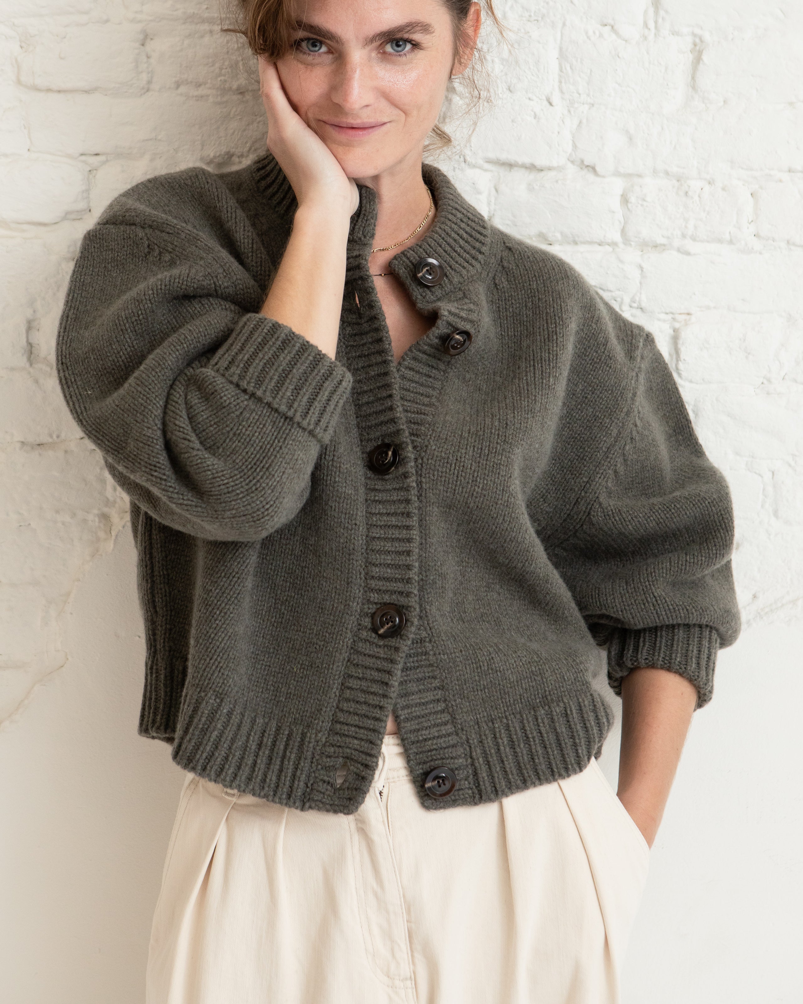 Leonard cardigan - Gris chine