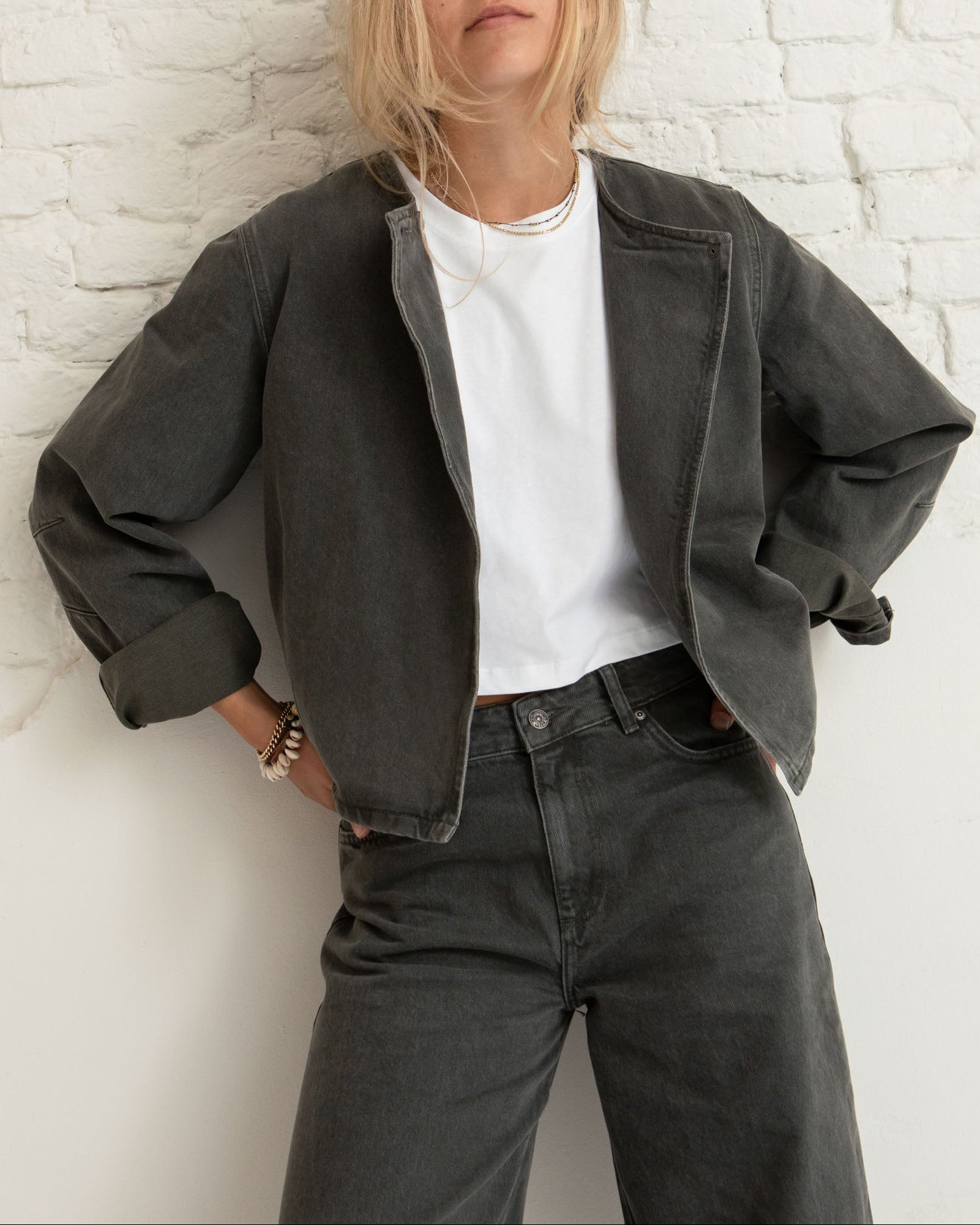 Exana jacket - Khaki green wash