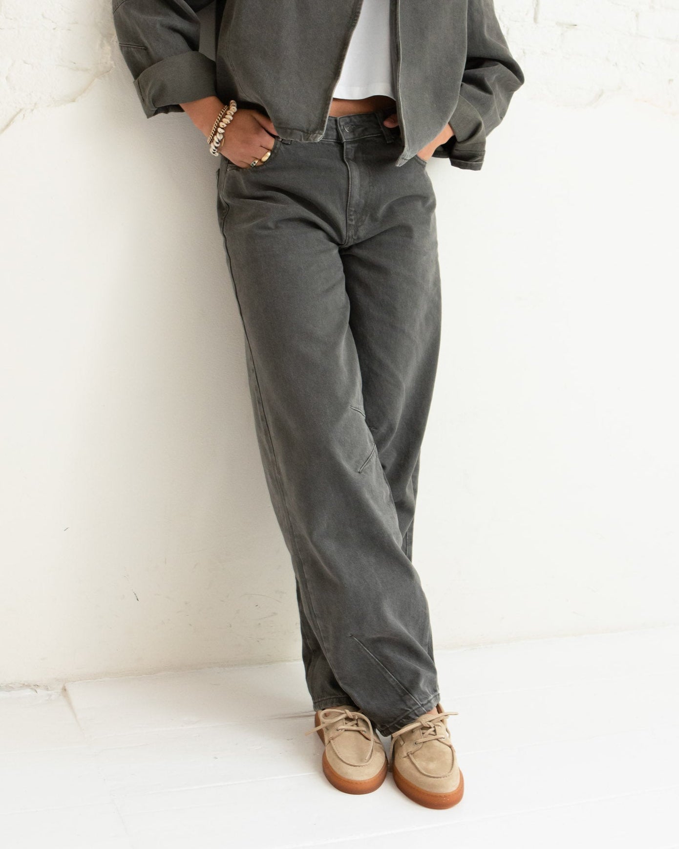 Barina trousers - Khaki green wash