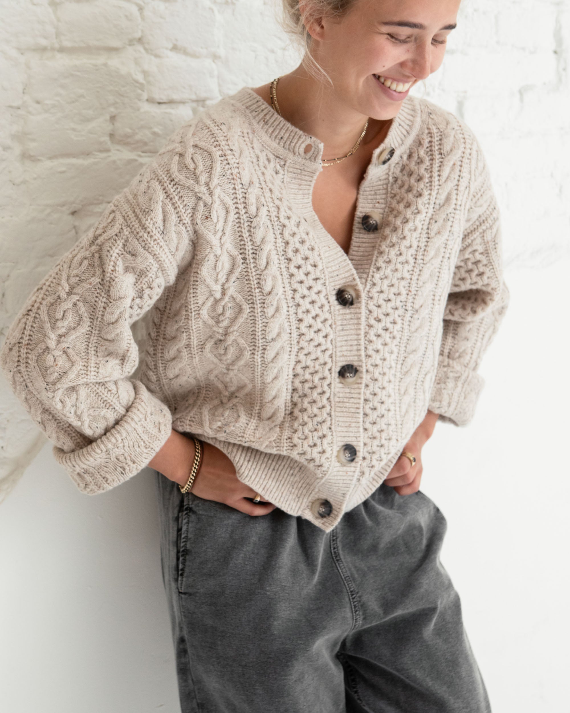 Nelly cardigan - Birch melange