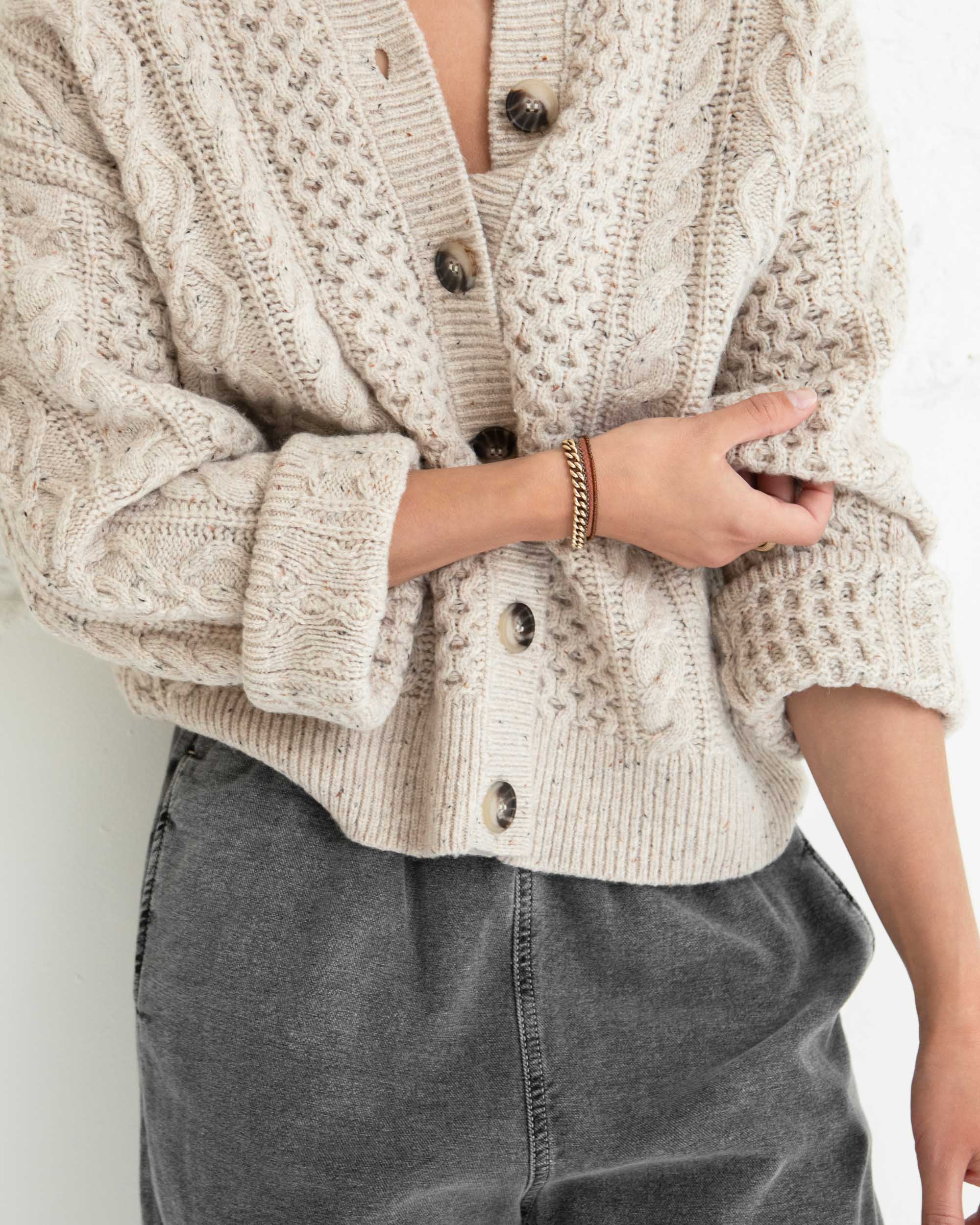 Nelly cardigan - Birch melange