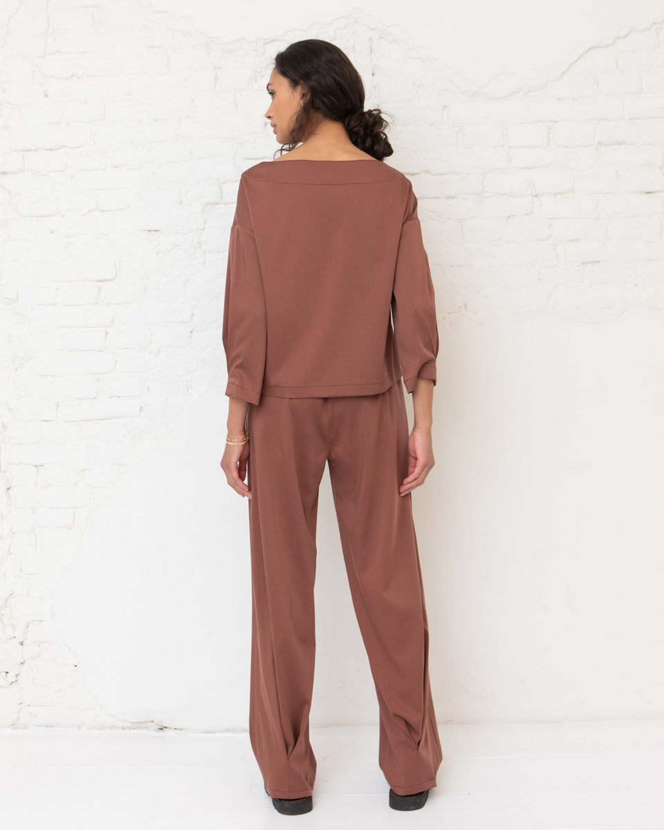 Romaan pleated trousers - Dusty pink