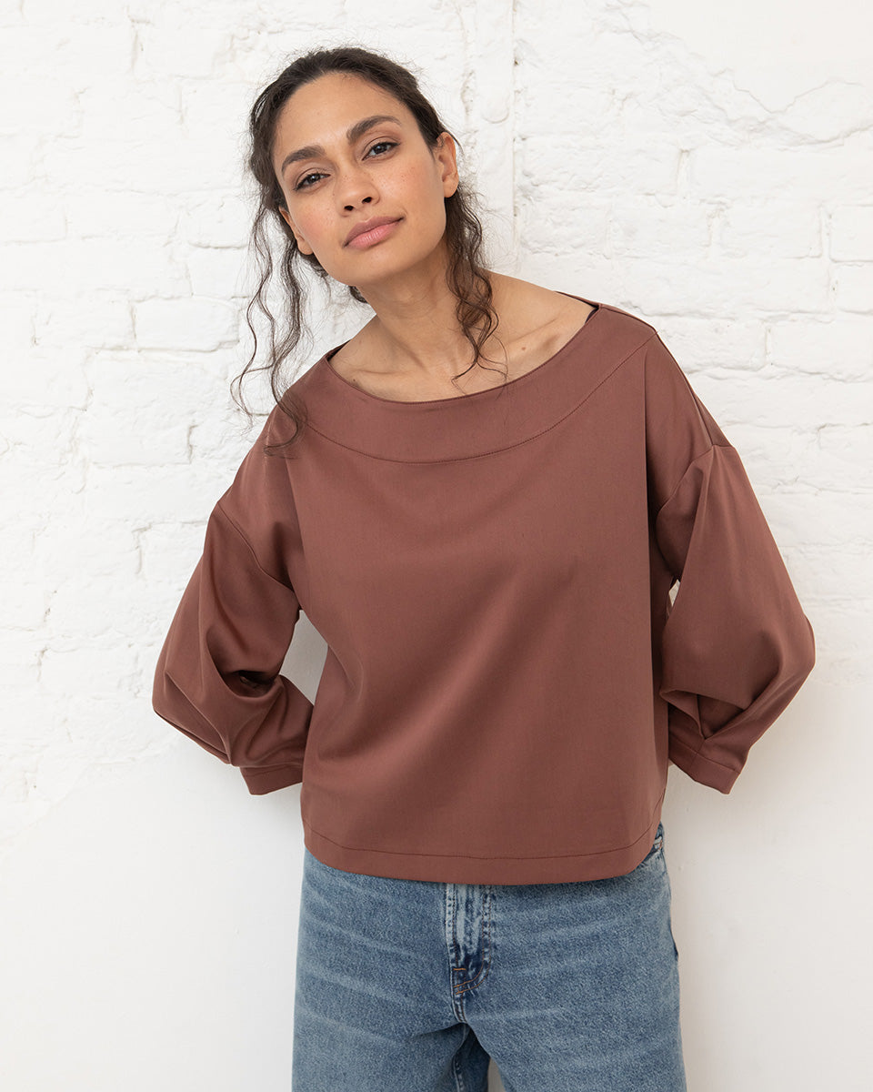 Lou pleated top - Dusty pink