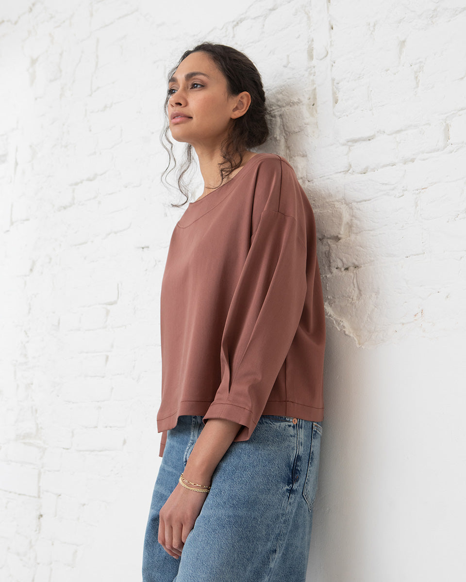 Lou pleated top - Dusty pink