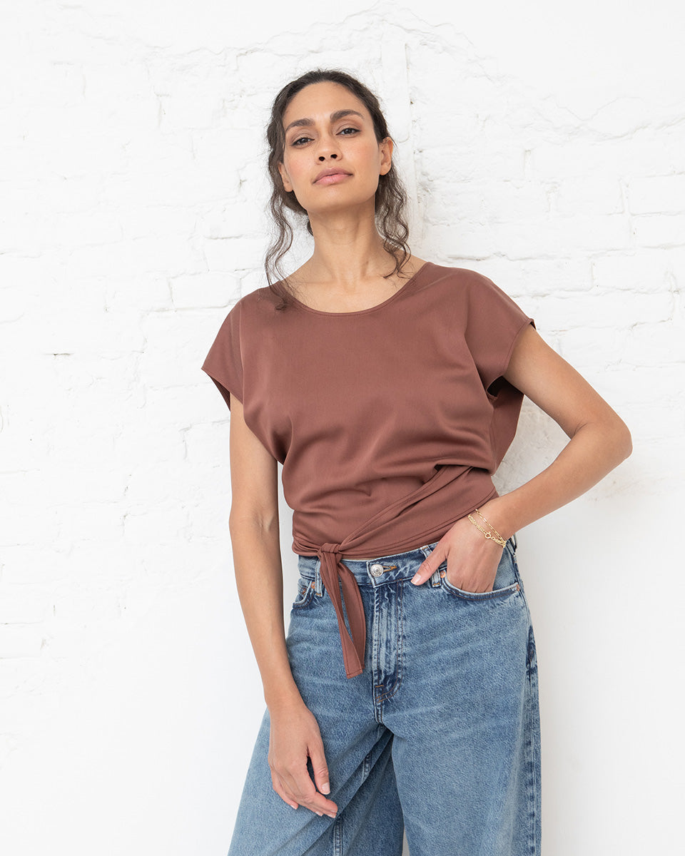 Stijn wrap top - Dusty pink