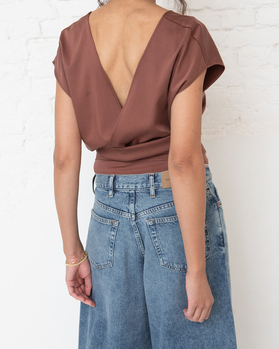 Stijn wrap top - Dusty pink