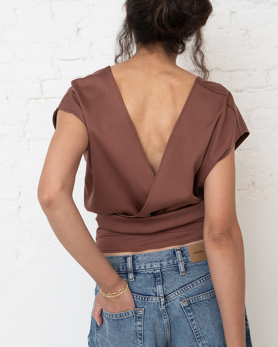 Stijn wrap top - Dusty pink