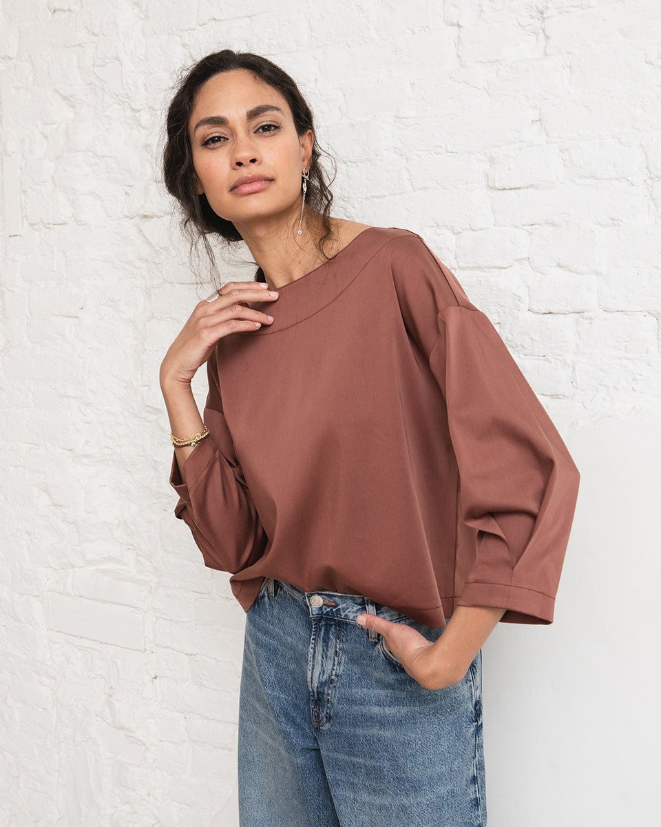 Lou pleated top - Dusty pink