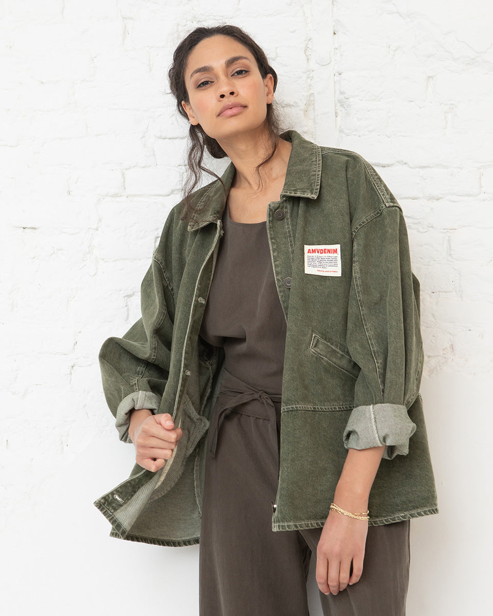 Stijn wrap top - Khaki brown