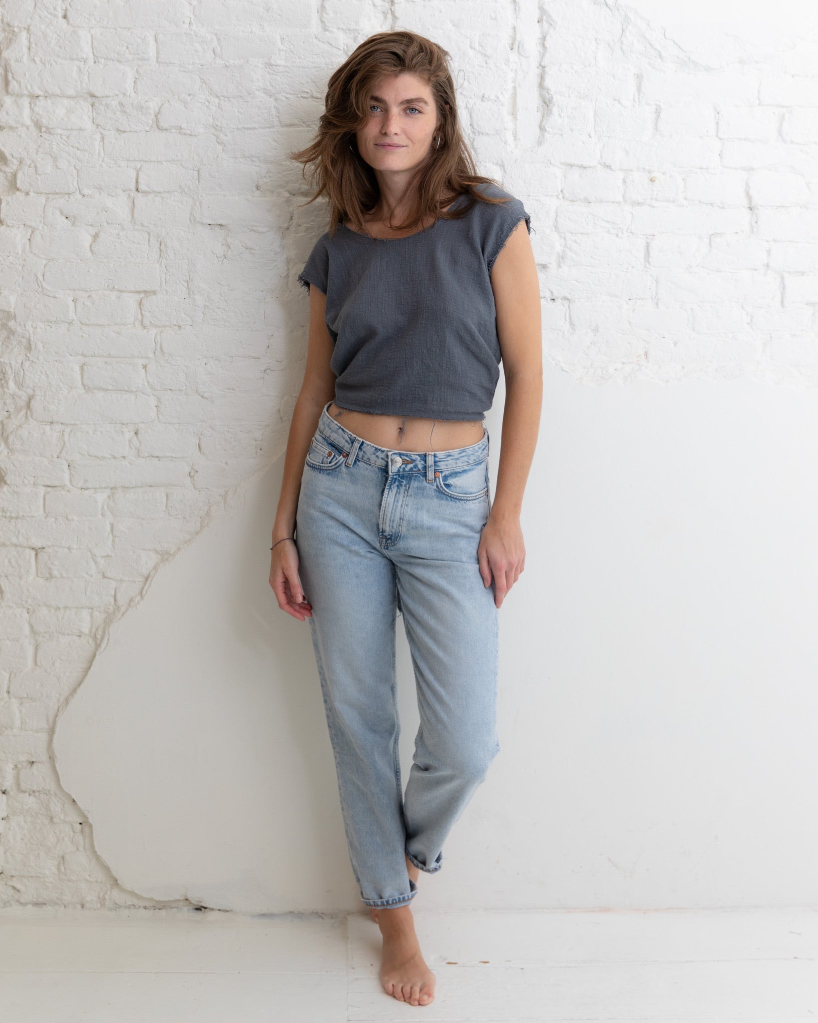 Marianne jeans - Frozen snow