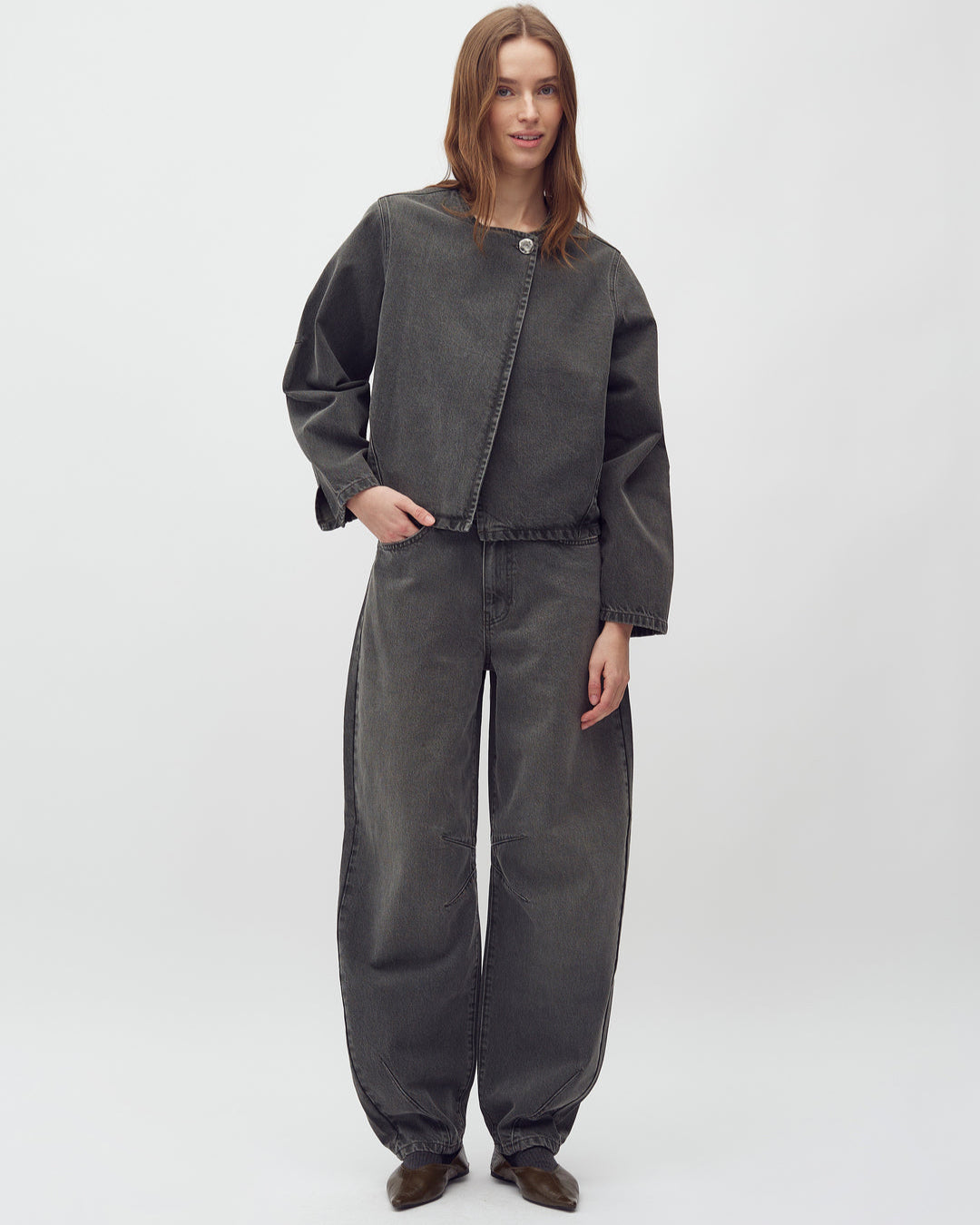 Barina trousers - Khaki green wash