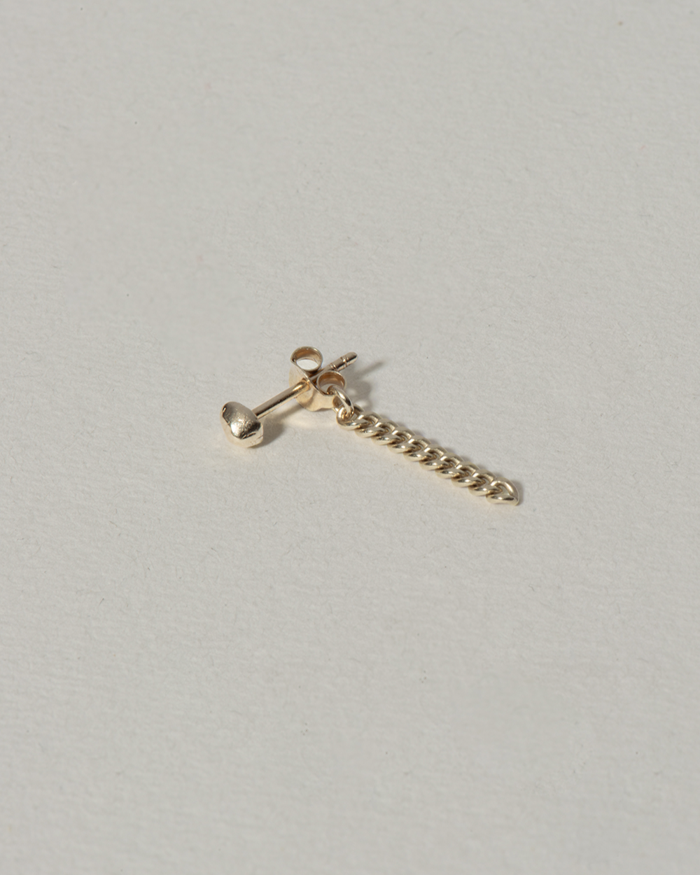 Blow with chain earring - Gold