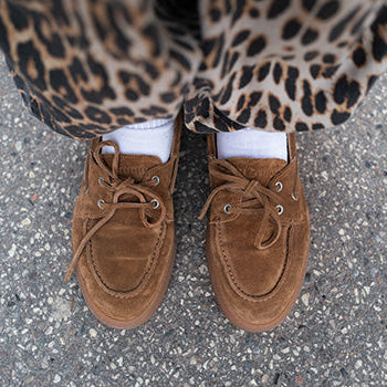 Suede boat shoes - New brown