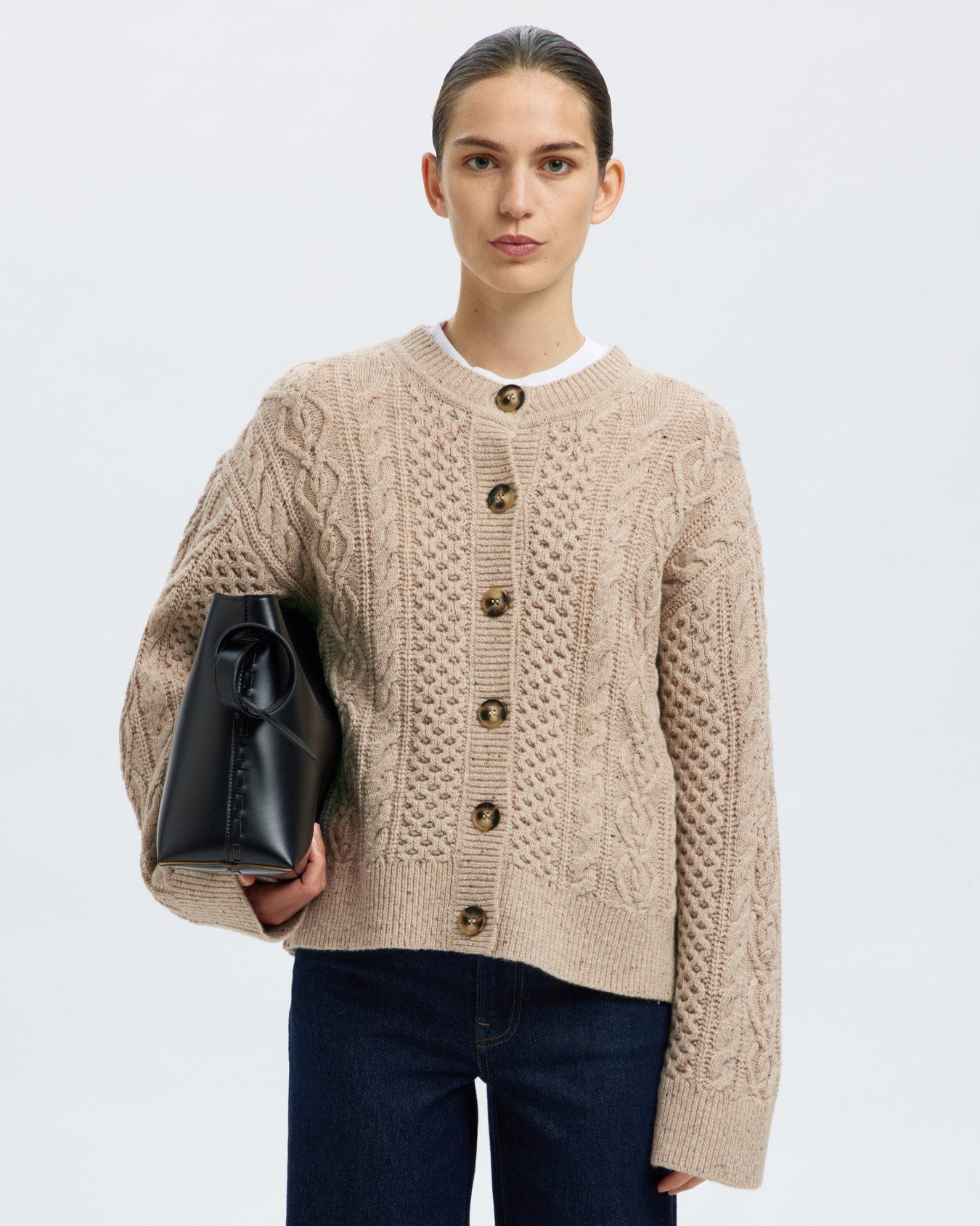 Nelly cardigan - Birch melange