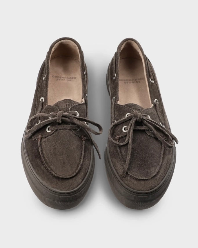 Suede boat shoes - Off black