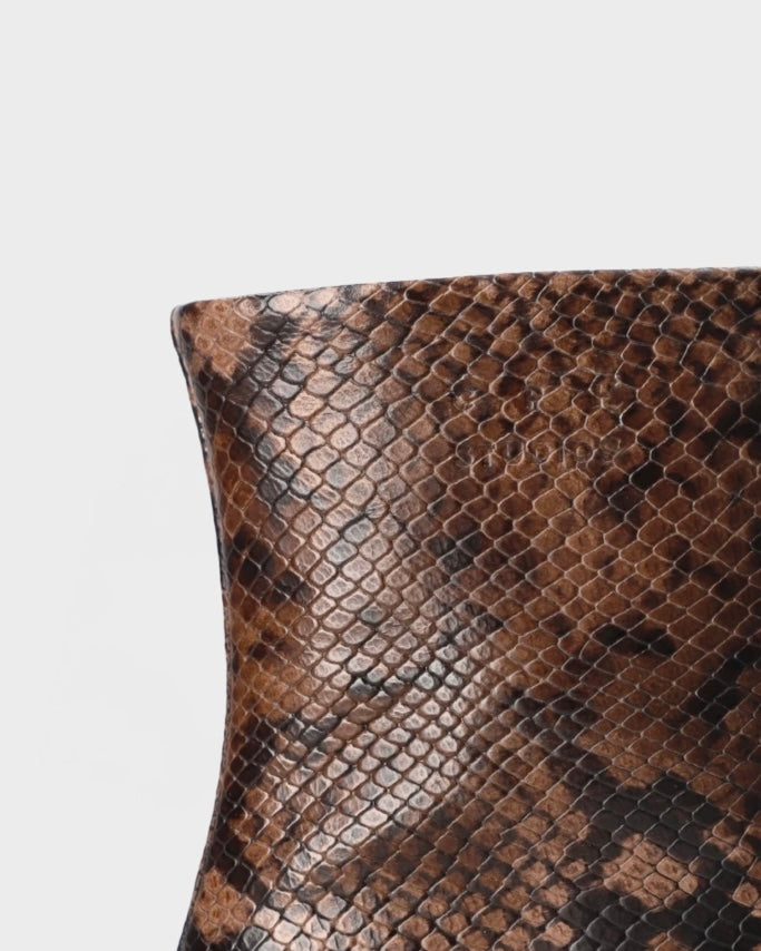 Snake boots - Leather brown