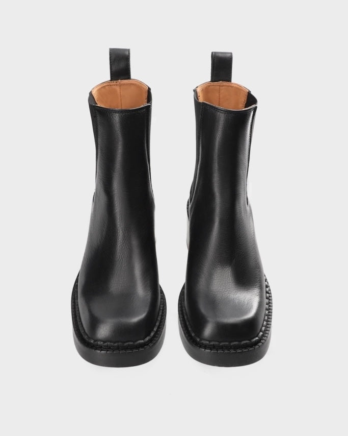 Leather boots - Black