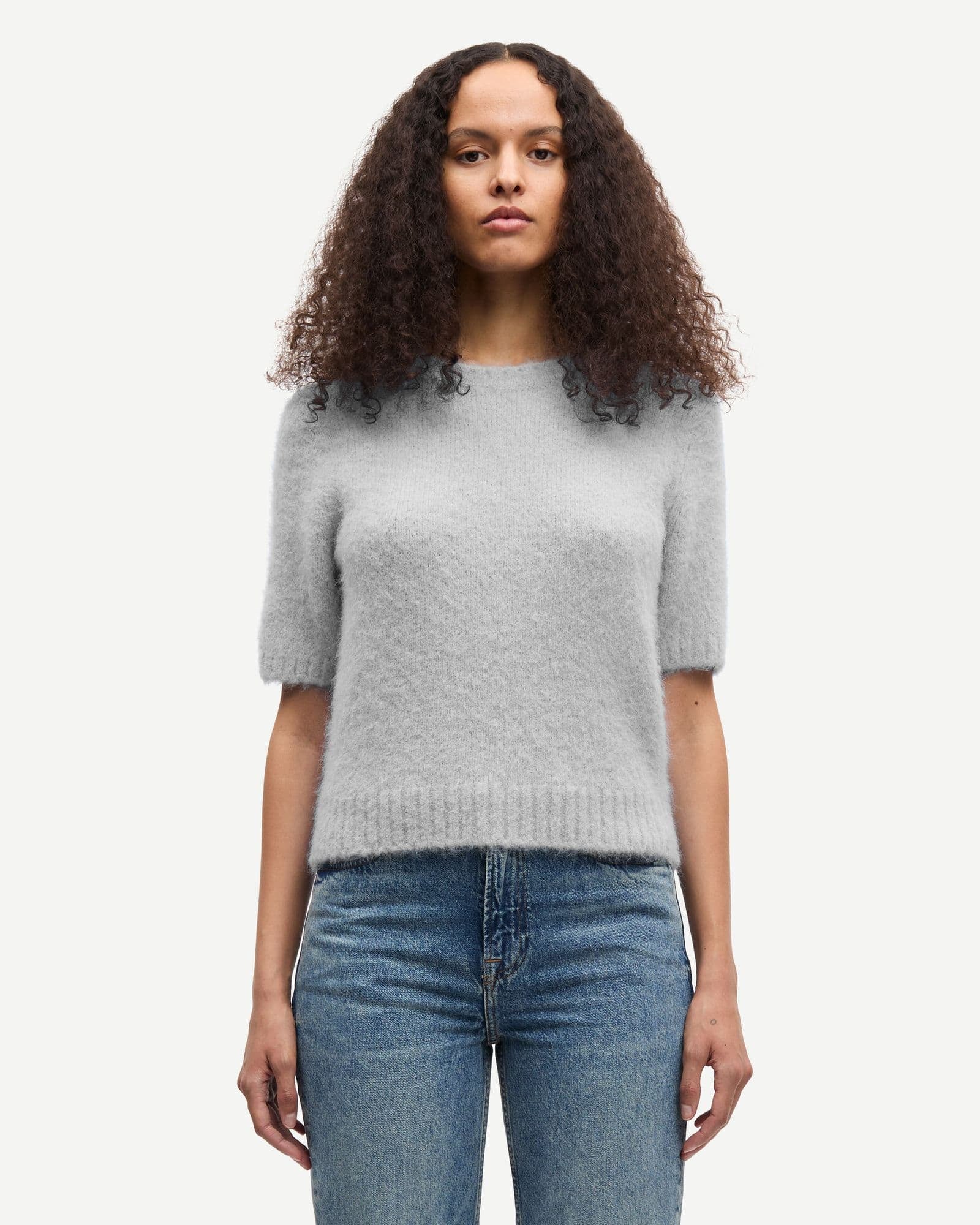 Sajeanne Top - Light grey melange