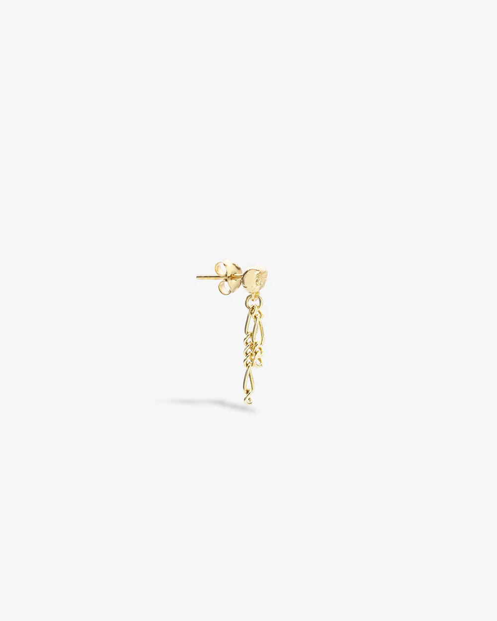Island stud figaro chain earring - Gold