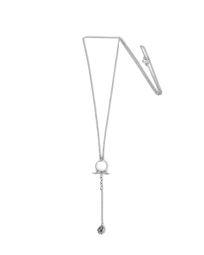 No.12 long necklace - Silver