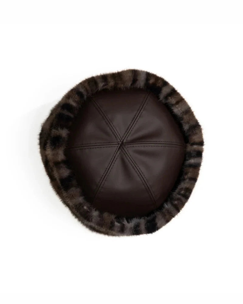 Faux fur hat - Panther pebbles