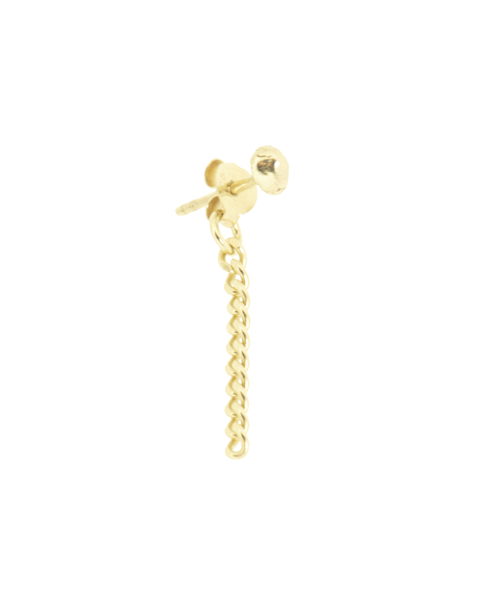 Blow with chain earring - Gold