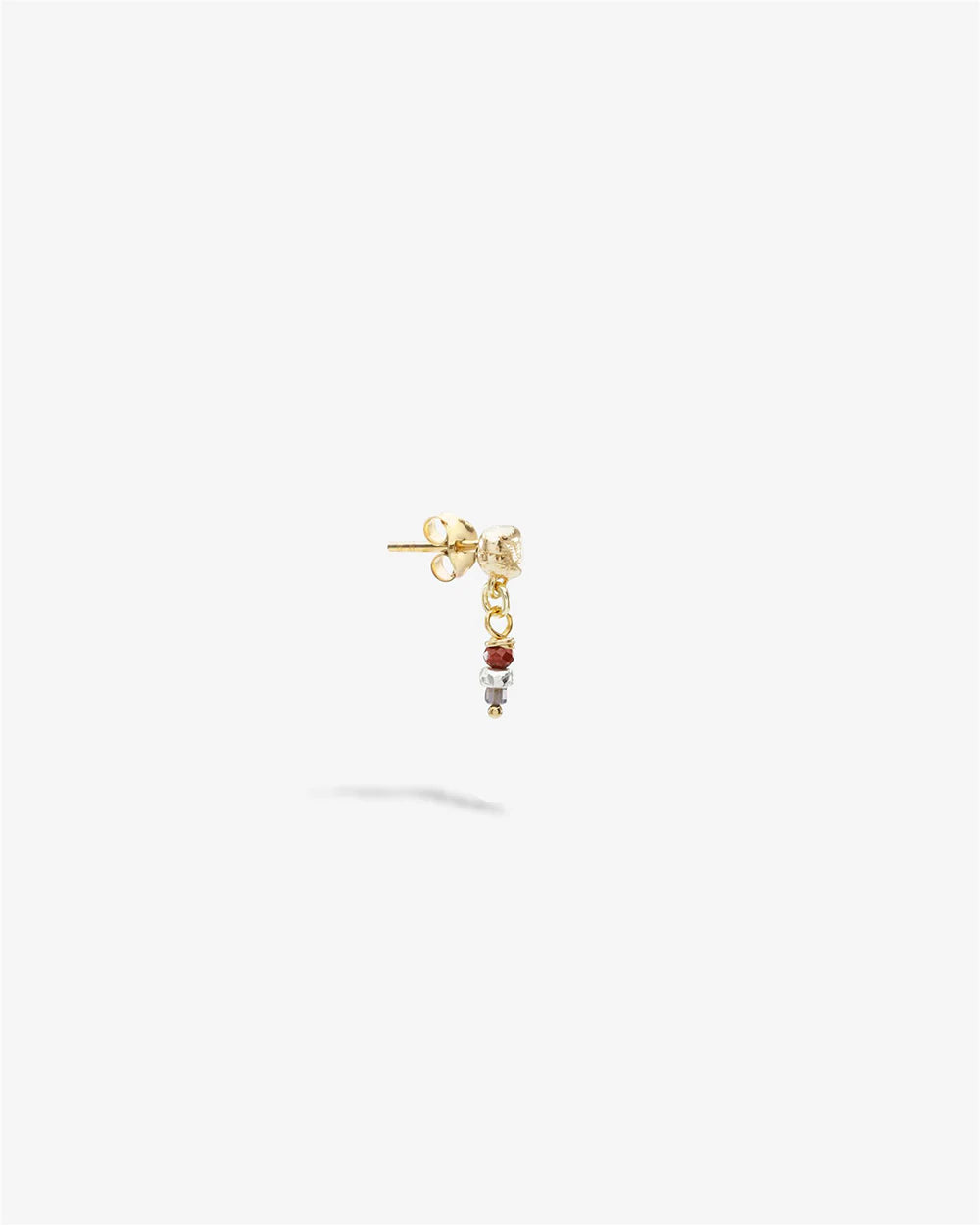 Island stud mixed earring - Gold