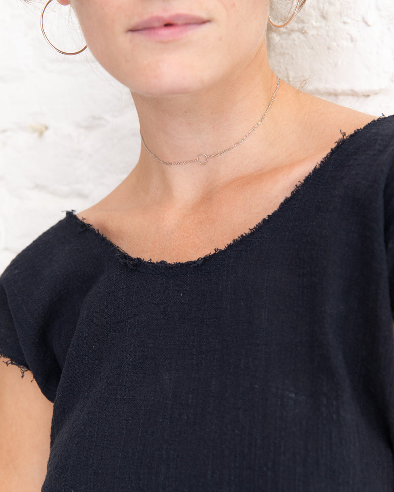 Cotton reversible top - Charcoal