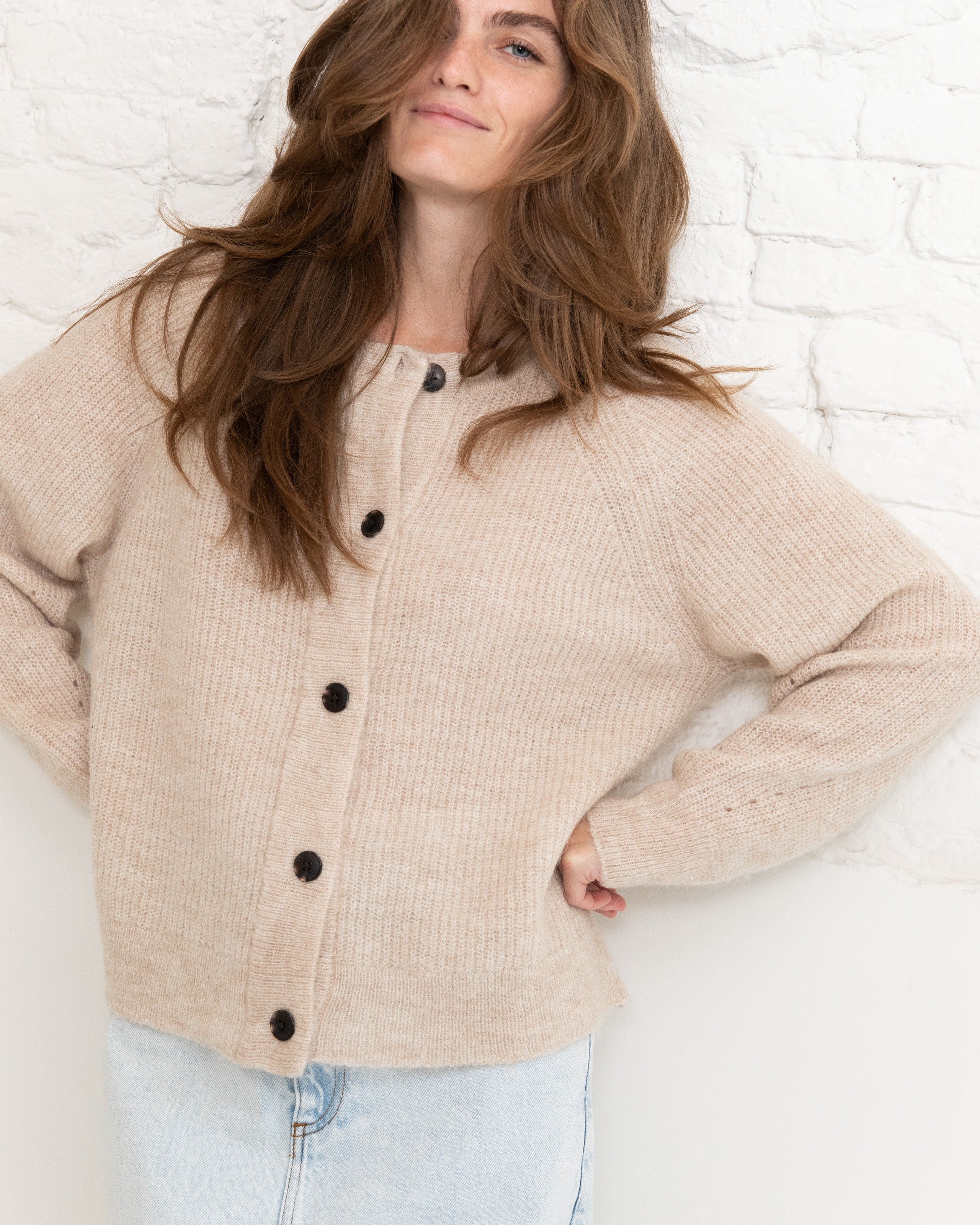 Lulu cardigan - Birch melange