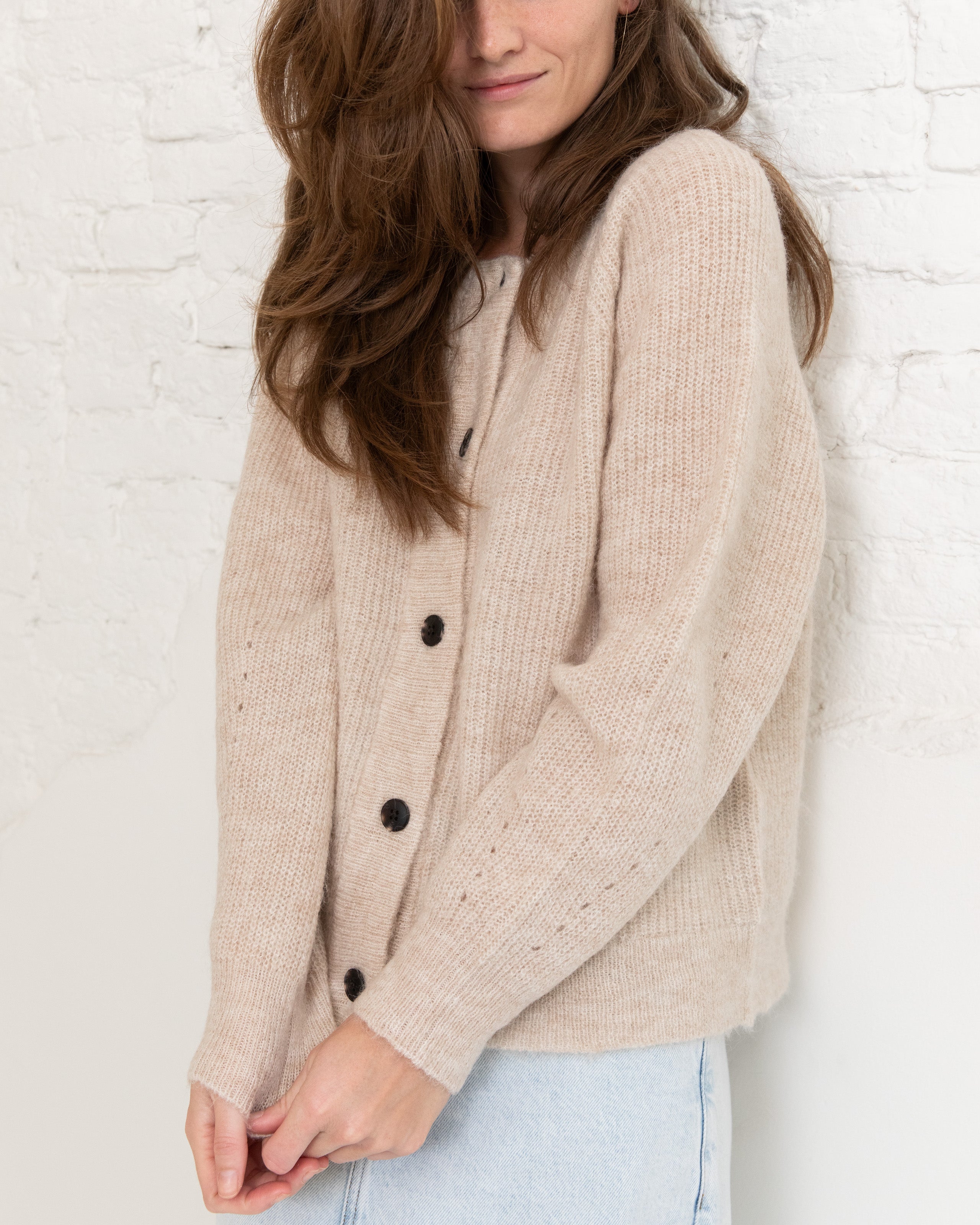 Lulu cardigan - Birch melange