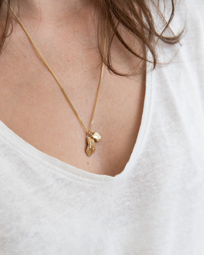 Two hearts necklace - Gold