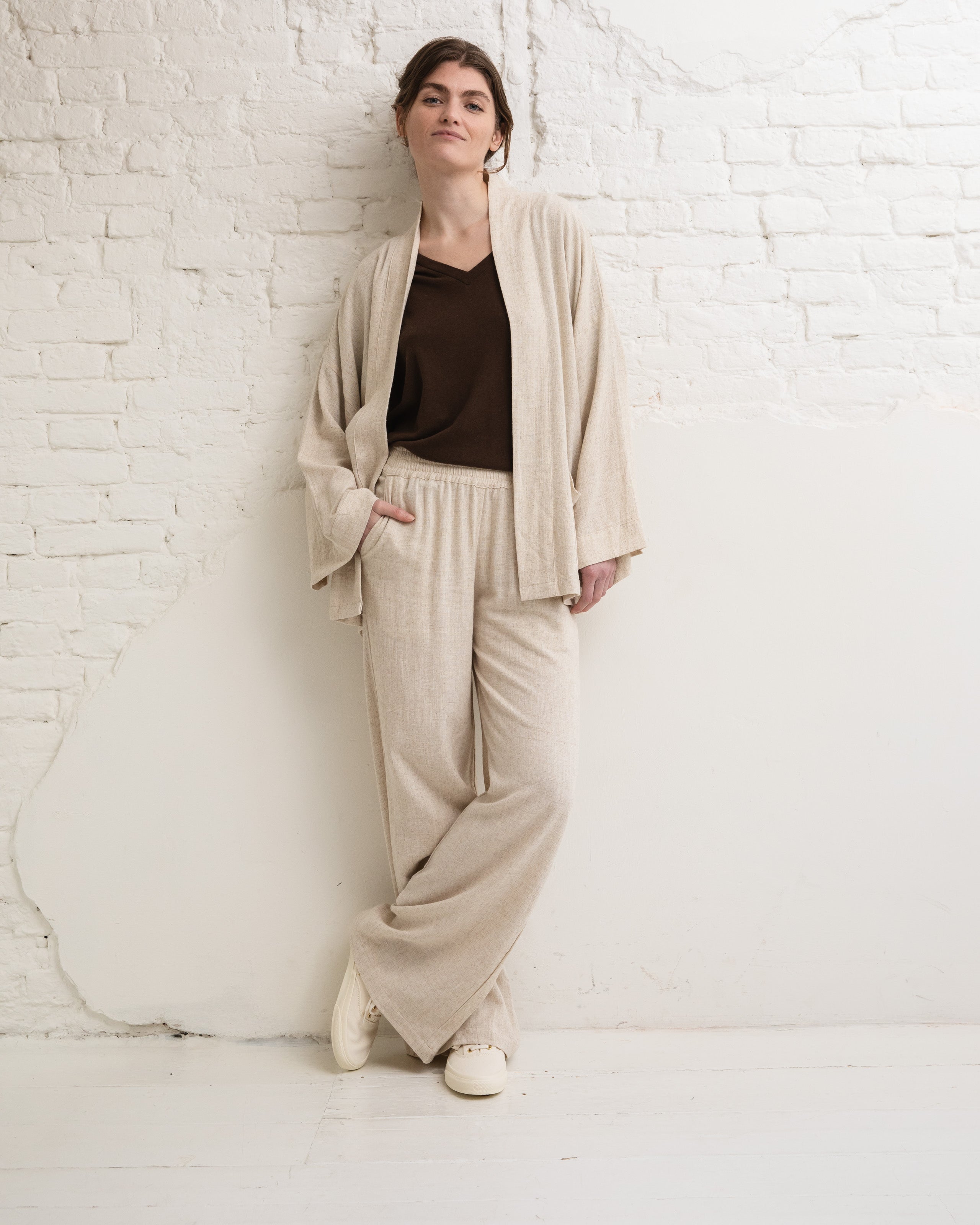 Linen trousers - Natural
