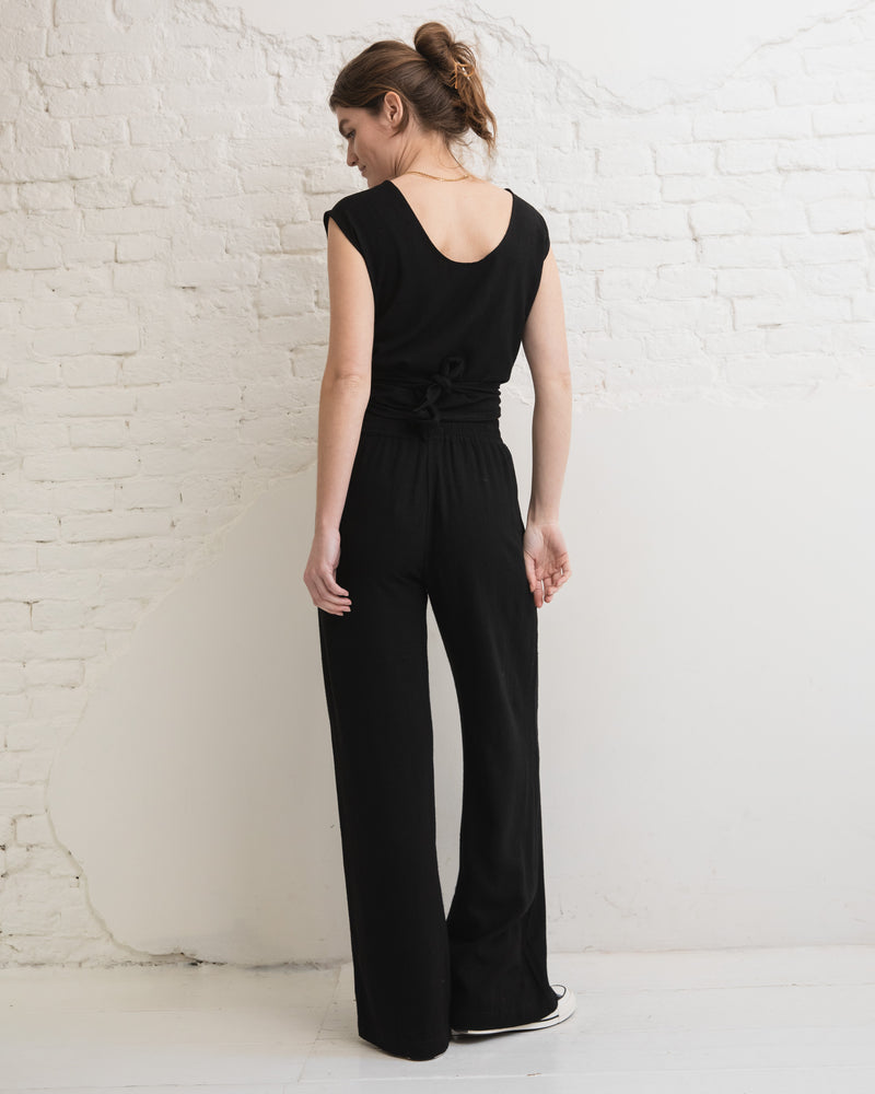 Linen trousers - Black