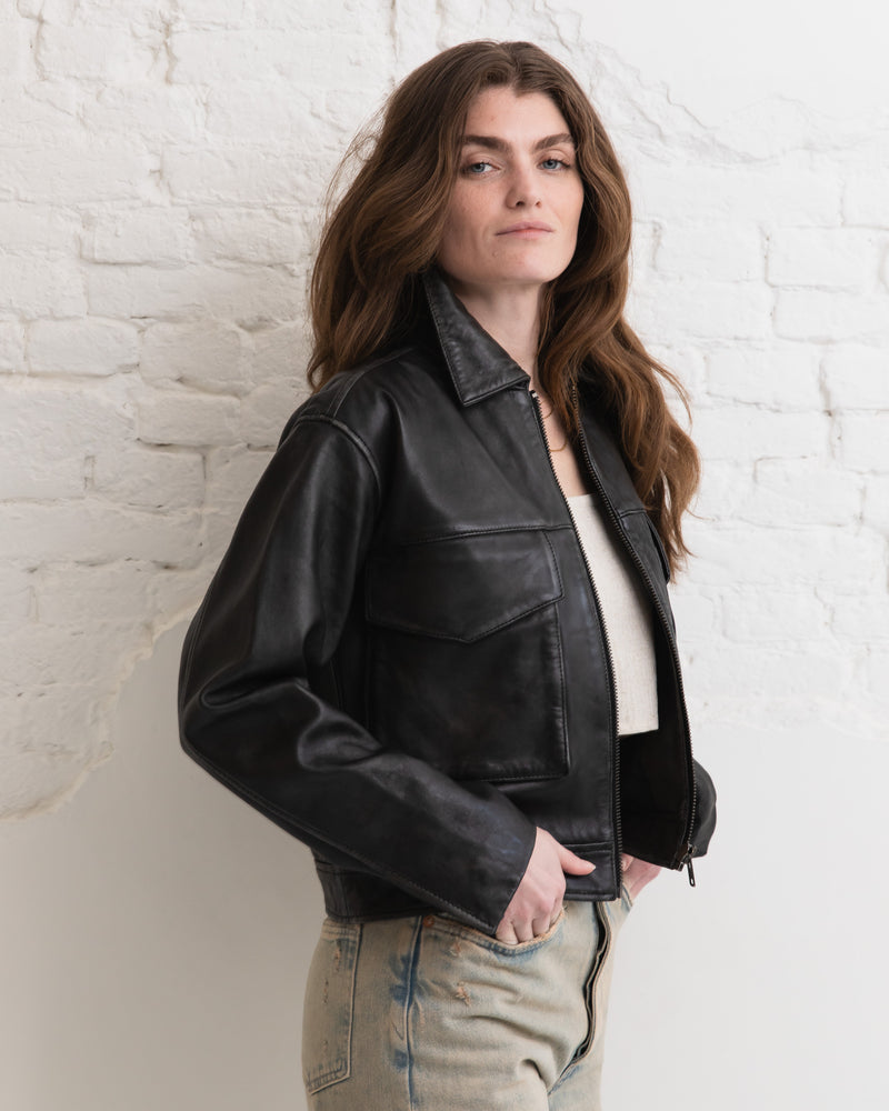 Lato leather jacket - Black