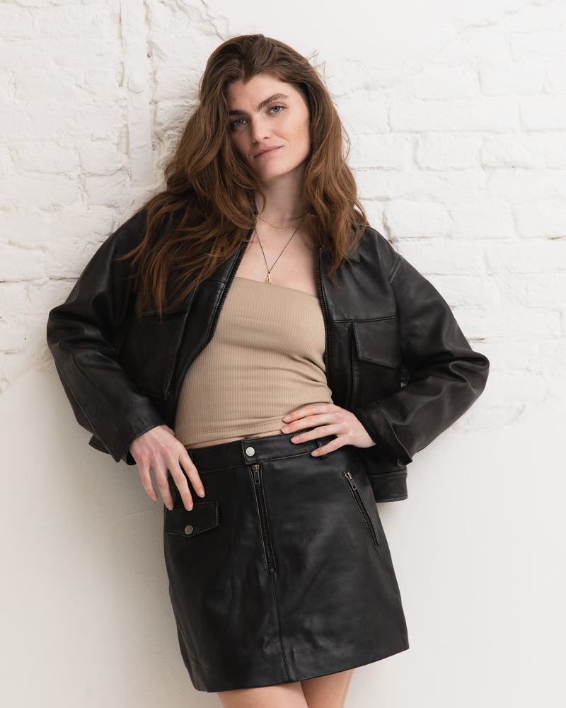Lato leather jacket - Black