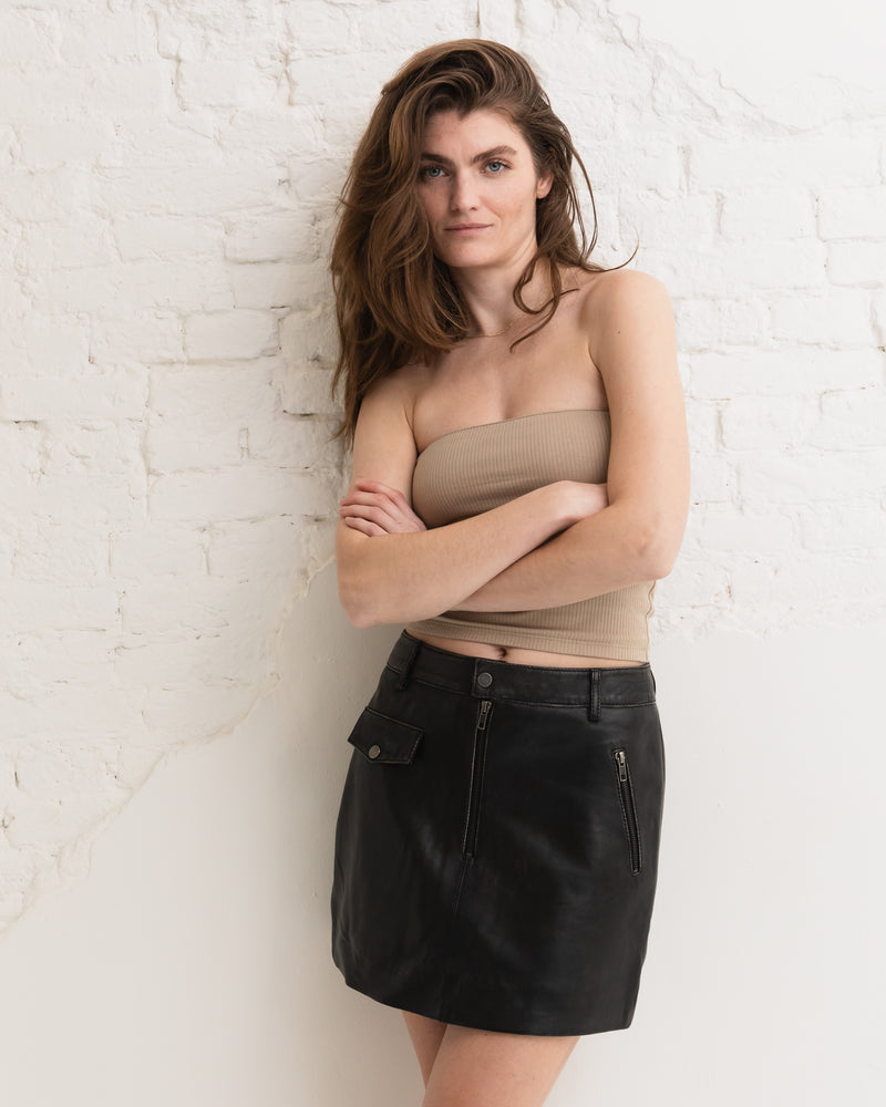 Lato leather skirt - Black