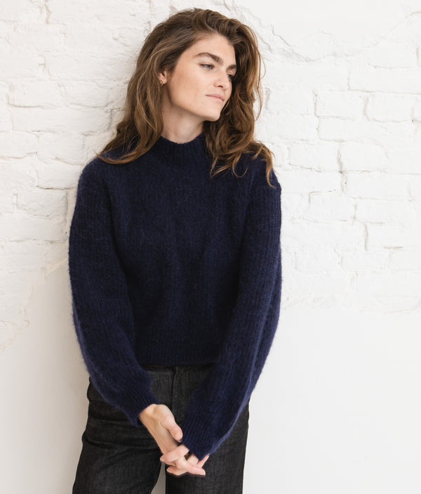 East knit - Navy chine