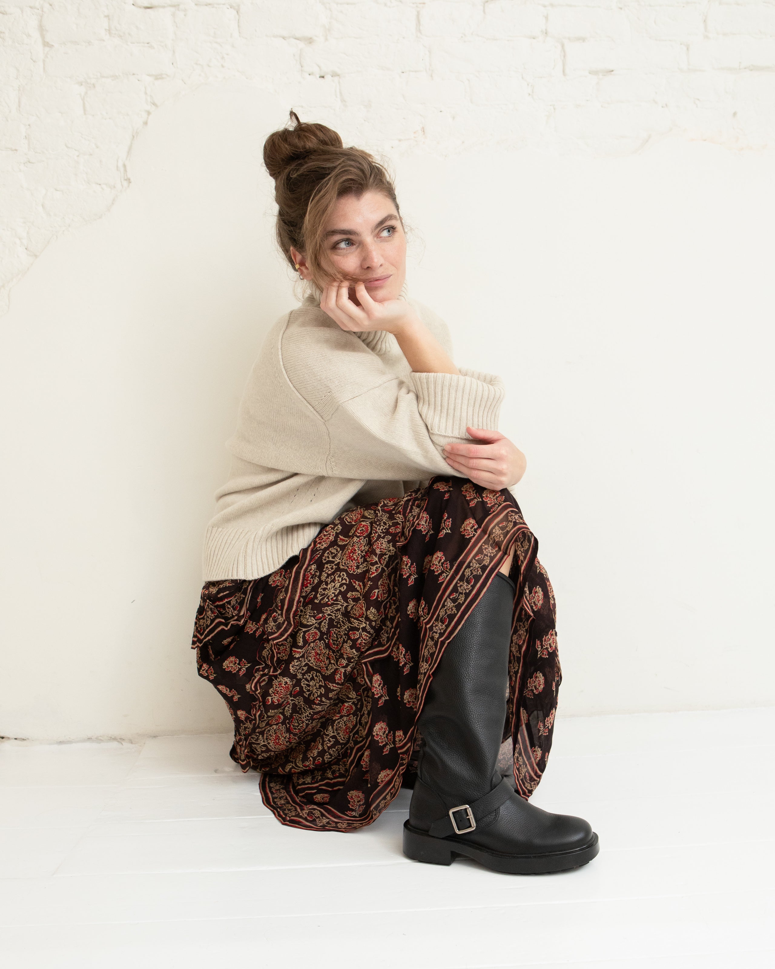 William knit - Ecru chine