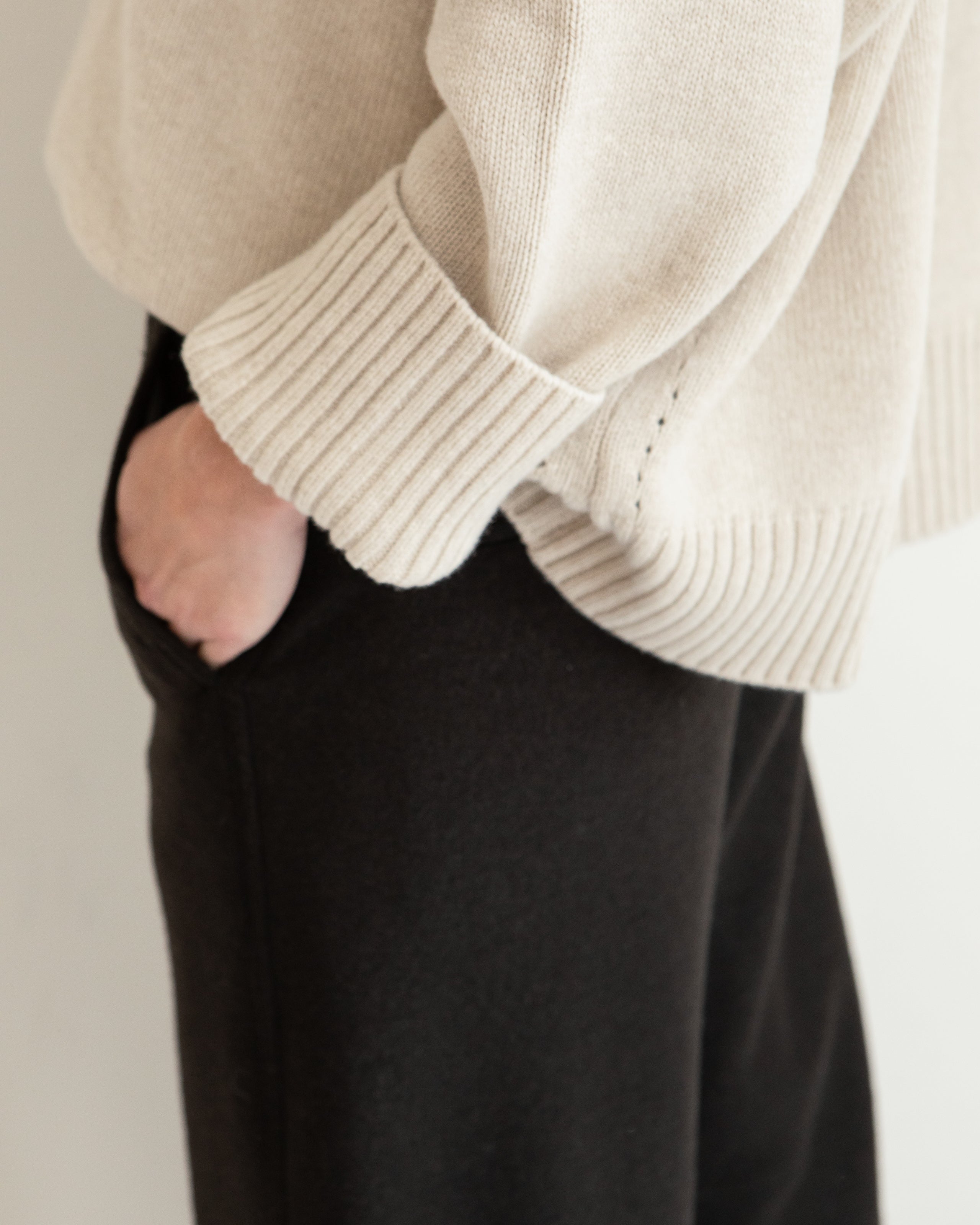 William knit - Ecru chine