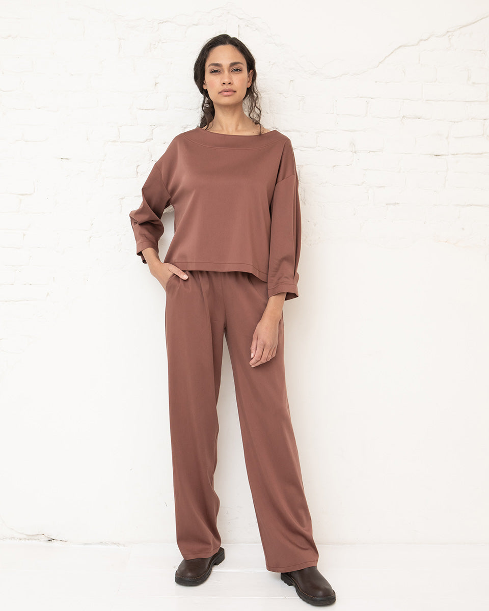 Lou pleated top - Dusty pink