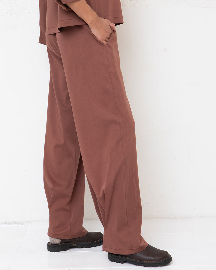 Romaan pleated trousers - Dusty pink