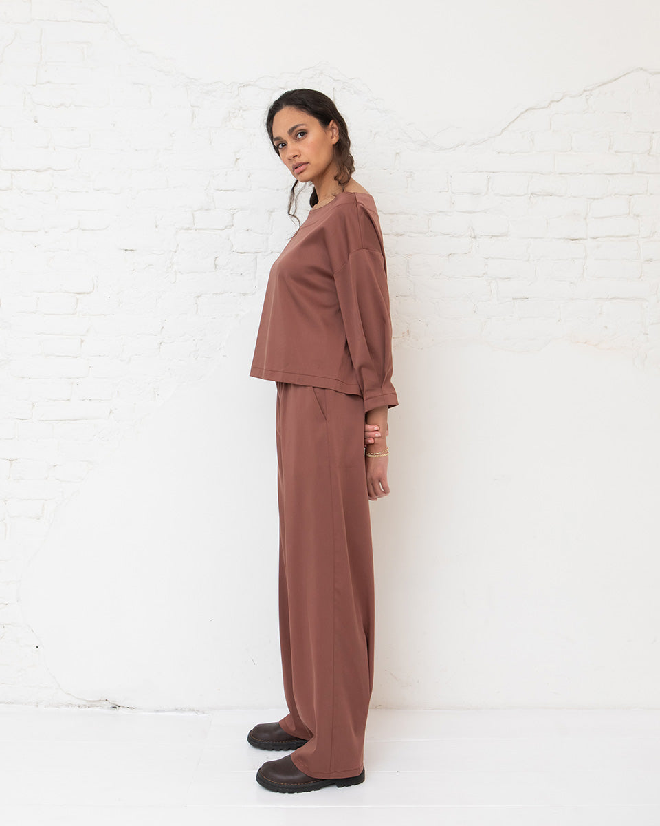 Lou pleated top - Dusty pink