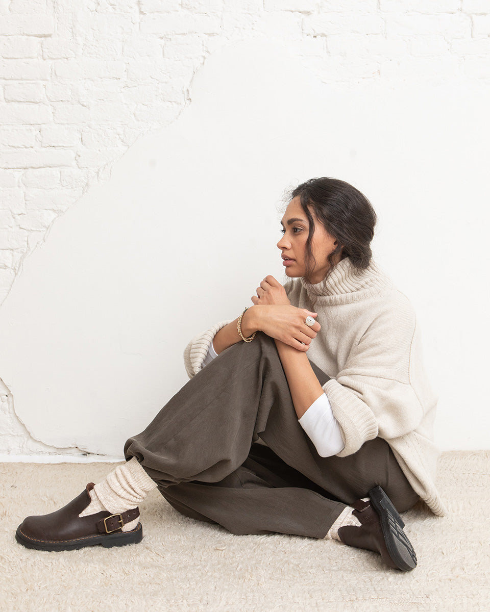 William knit - Ecru chine