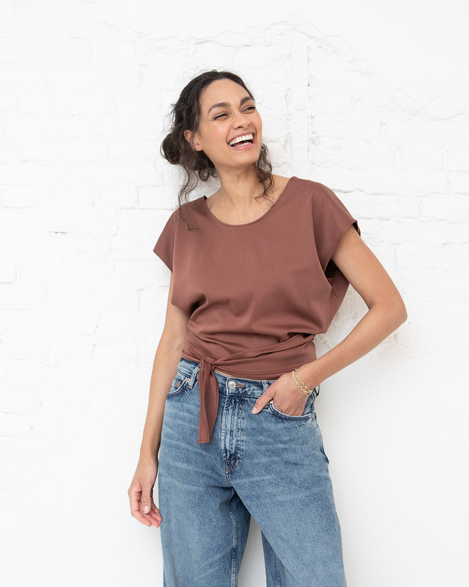 Stijn wrap top - Dusty pink